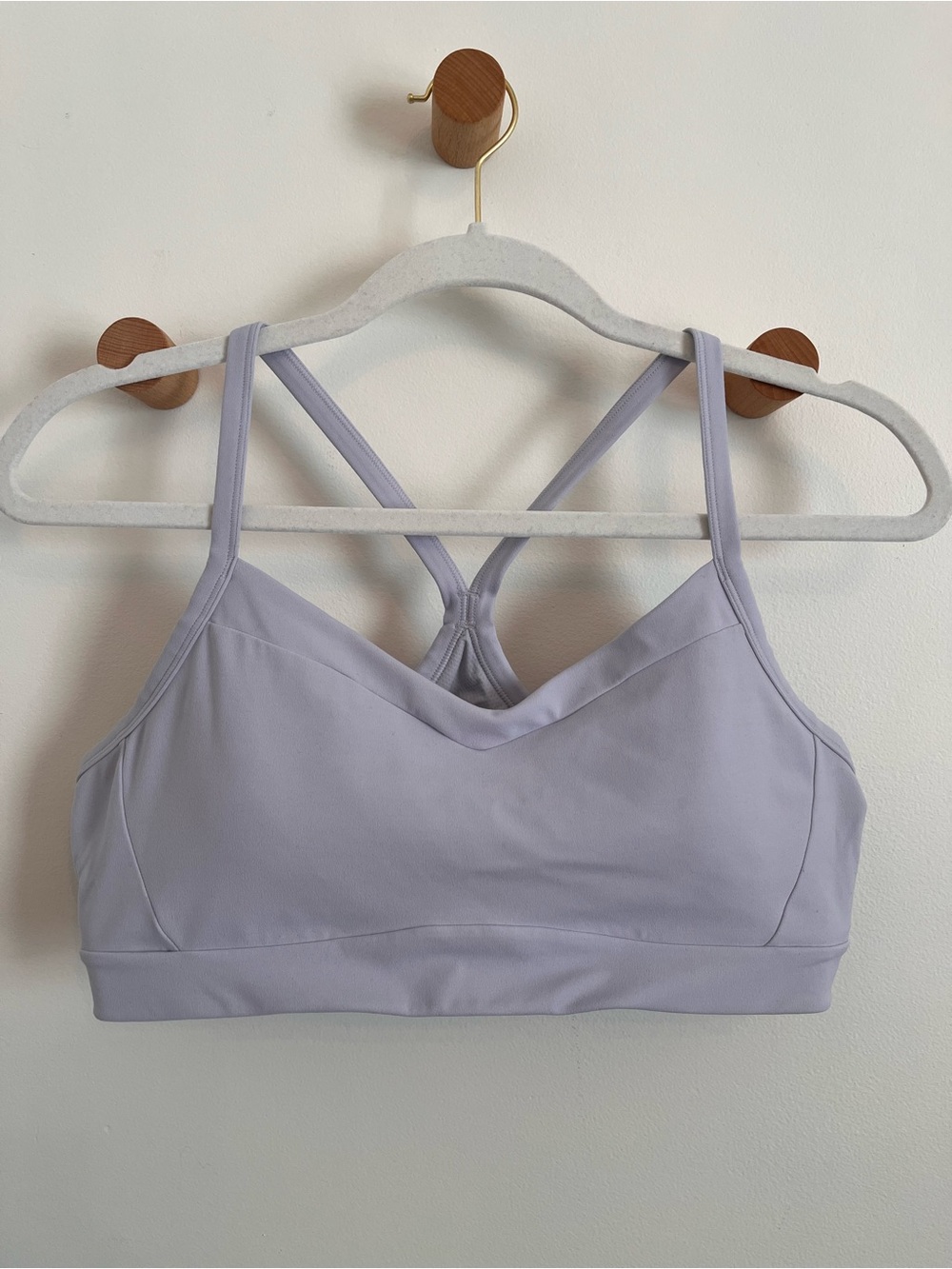 Athleta Lavender Strappy V-Neck Bralette